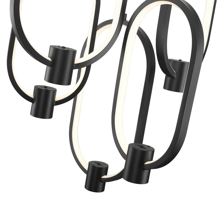 Chandelier Z-Lite 4101-5MB-LED Matte Black Saros 5 Light Chandelier Z-Lite