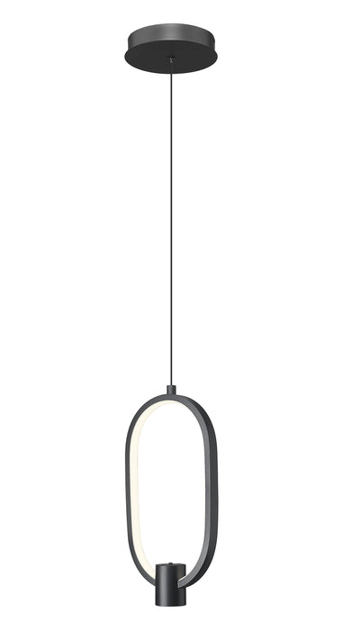 Pendant Z-Lite 4101-7MB-LED Matte Black Saros 1 Light Pendant Z-Lite