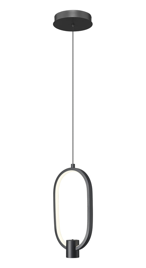Pendant Z-Lite 4101-7MB-LED Matte Black Saros 1 Light Pendant Z-Lite