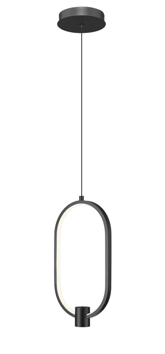 Pendant Z-Lite 4101-8MB-LED Matte Black Saros 1 Light Pendant Z-Lite