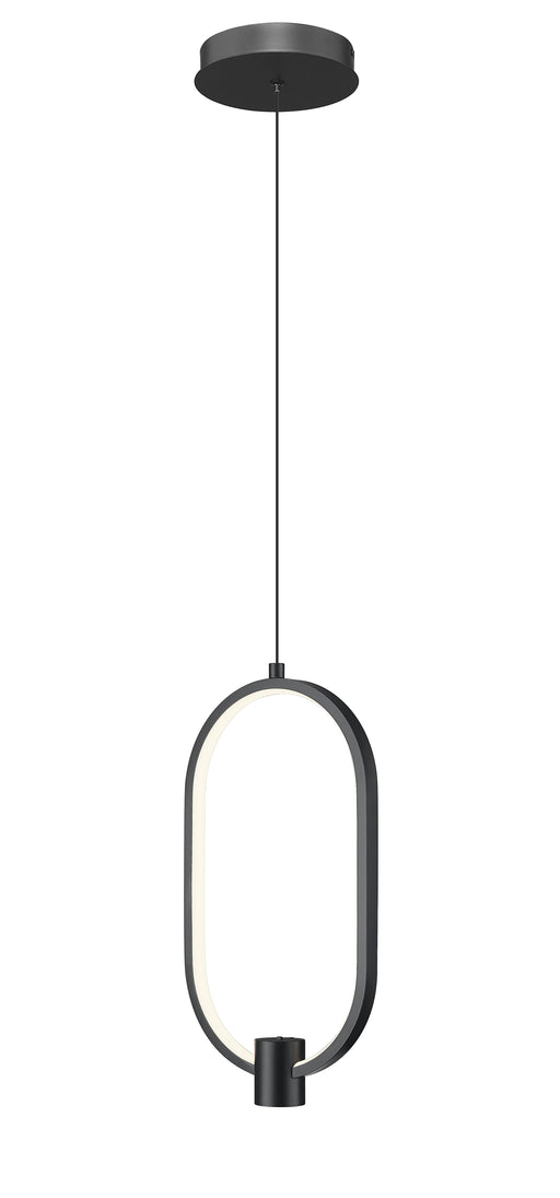 Pendant Z-Lite 4101-8MB-LED Matte Black Saros 1 Light Pendant Z-Lite