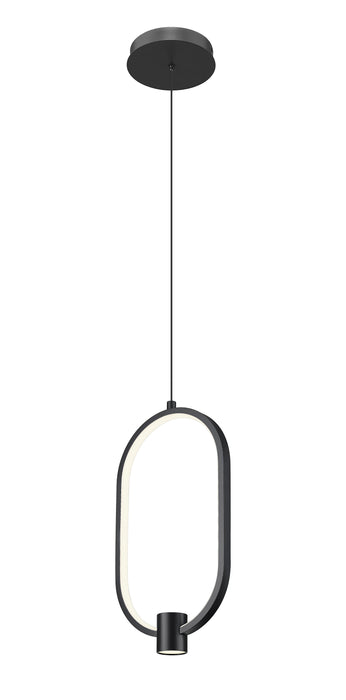 Pendant Z-Lite 4101-8MB-LED Matte Black Saros 1 Light Pendant Z-Lite