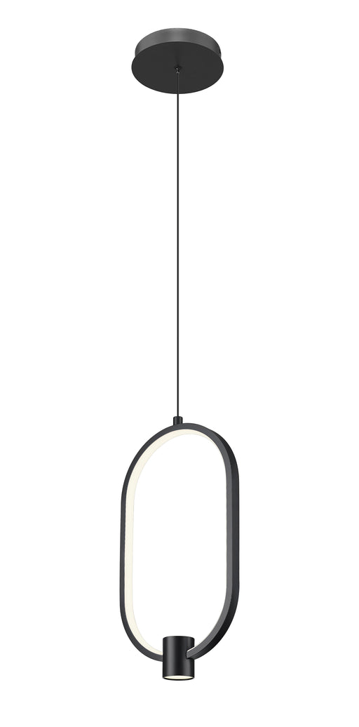 Pendant Z-Lite 4101-8MB-LED Matte Black Saros 1 Light Pendant Z-Lite