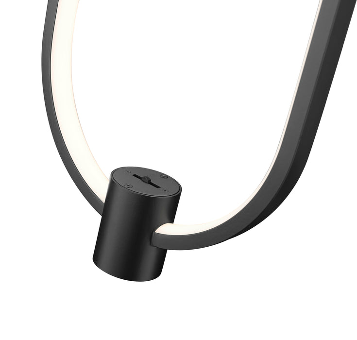 Pendant Z-Lite 4101-8MB-LED Matte Black Saros 1 Light Pendant Z-Lite