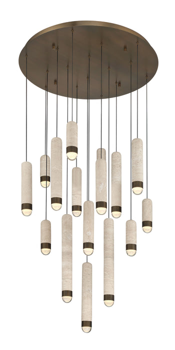 Eurofase 50131-020 Cambre 32" Antique Brass LED Chandelier
