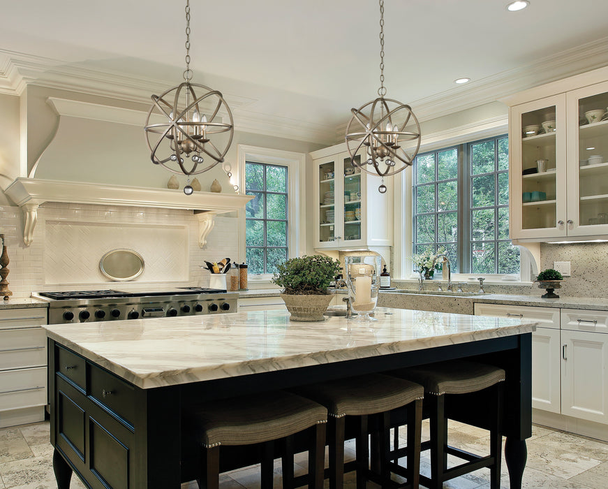 Chandelier Z-Lite 415-16 Antique Silver Acadia 4 Light Chandelier Z-Lite