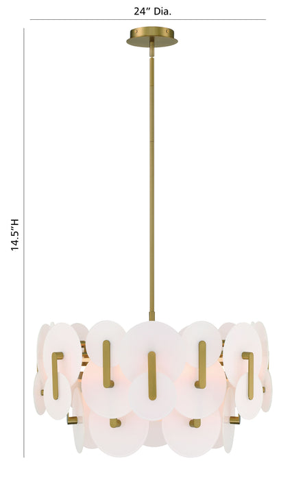 Eurofase 47209-015 Nuvola 24" Gold LED Chandelier