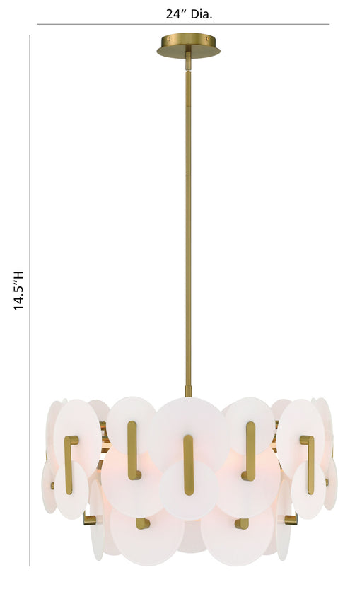Eurofase 47209-015 Nuvola 24" Gold LED Chandelier