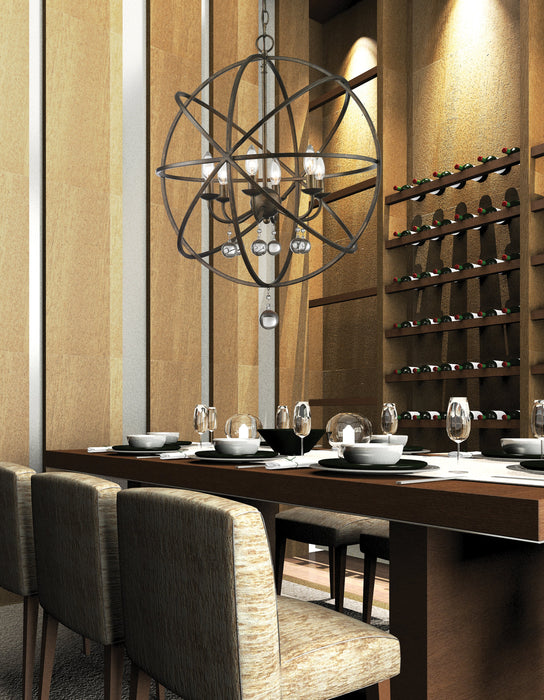 Chandelier Z-Lite 416-24 Golden Bronze Acadia 6 Light Chandelier Z-Lite