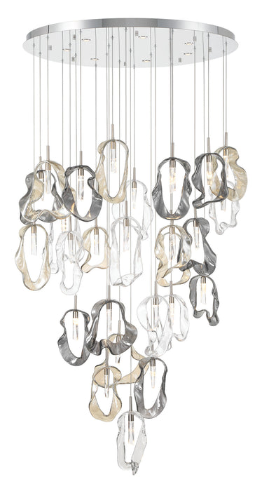 Eurofase 49238-020 Norah 39" Polished Nickel LED Chandelier