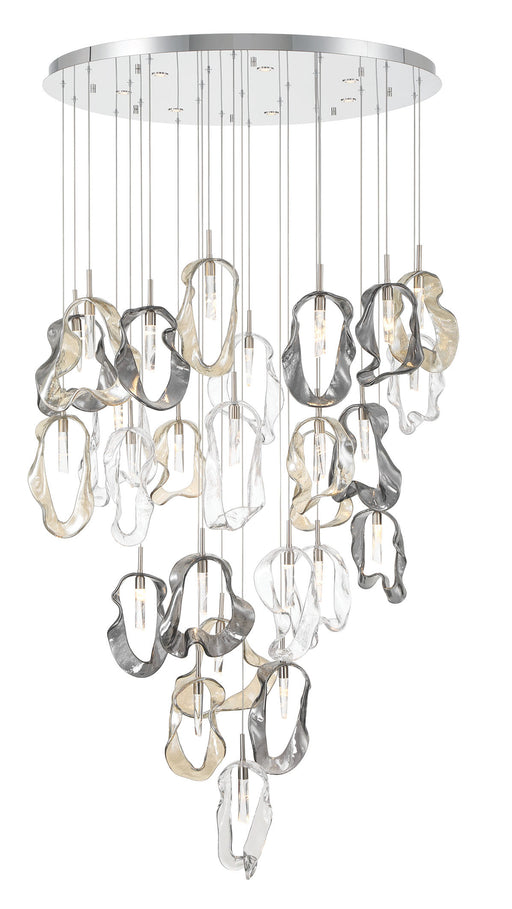 Eurofase 49238-020 Norah 39" Polished Nickel LED Chandelier