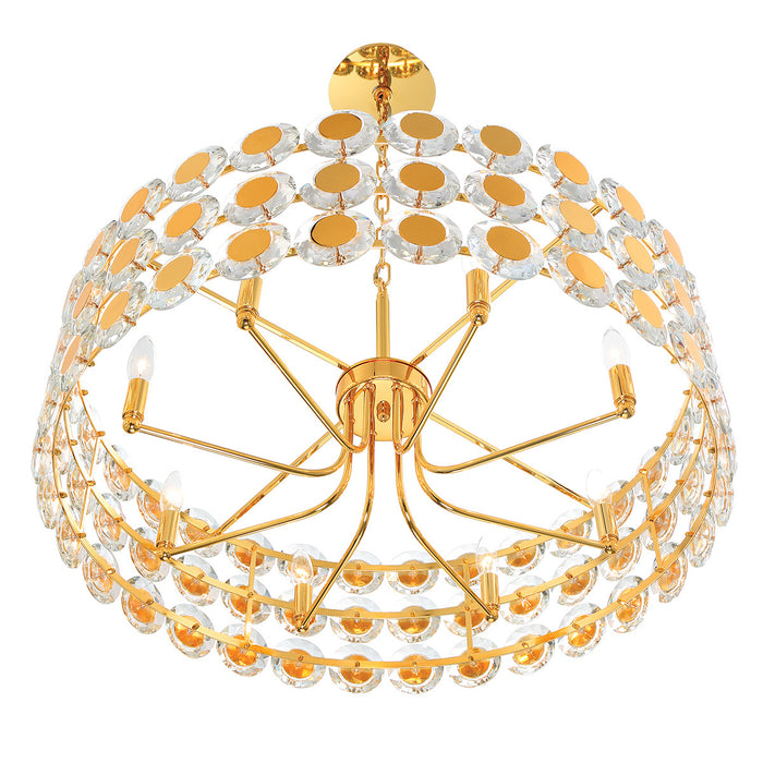 Eurofase 44286-025 Perrene 32" Gold Chandelier