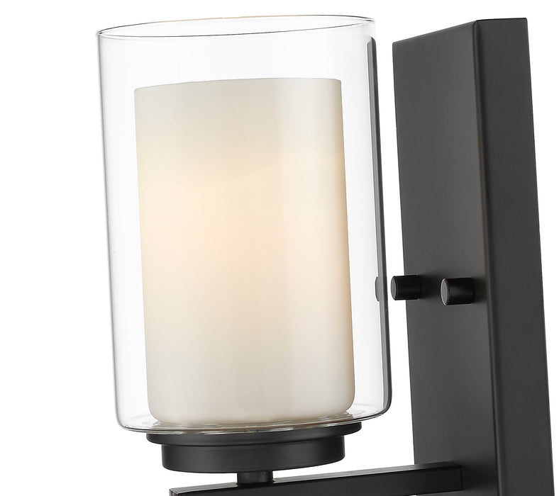 Wall Sconce Z-Lite 426-1S-MB Matte Black Willow 1 Light Wall Sconce Z-Lite