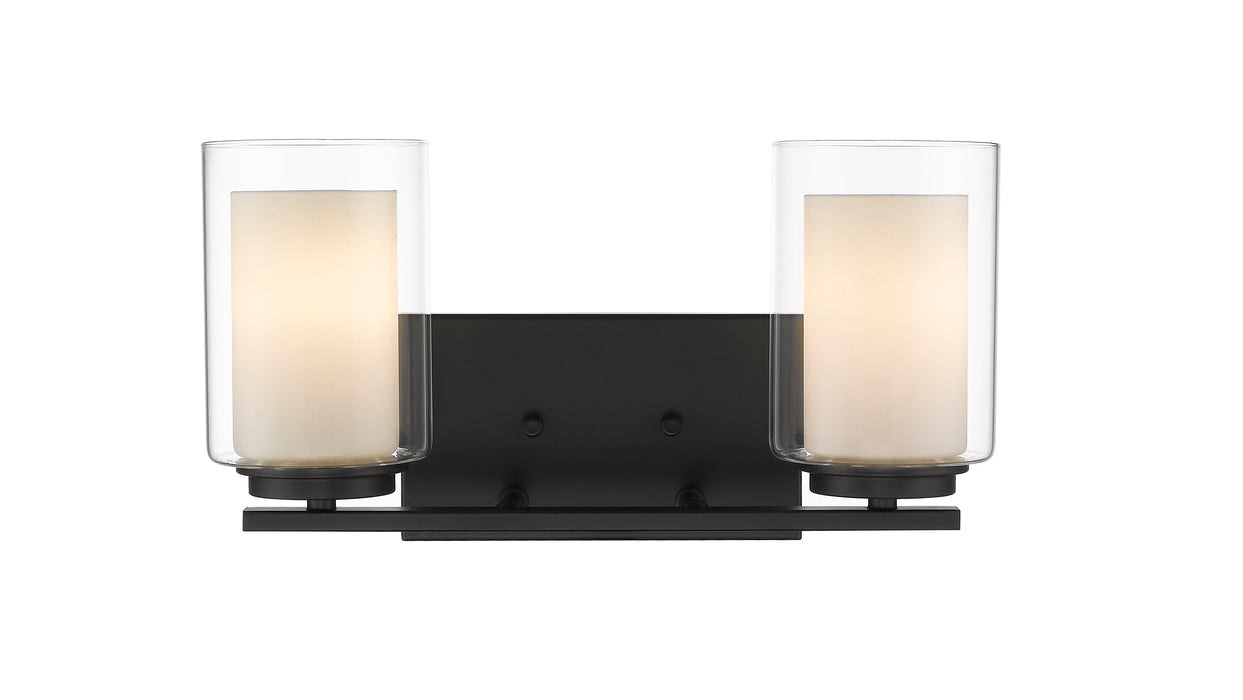 Vanity Z-Lite 426-2V-MB Matte Black Willow 2 Light Vanity Z-Lite