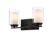Vanity Z-Lite 426-2V-MB Matte Black Willow 2 Light Vanity Z-Lite