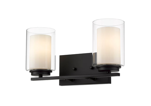 Vanity Z-Lite 426-2V-MB Matte Black Willow 2 Light Vanity Z-Lite