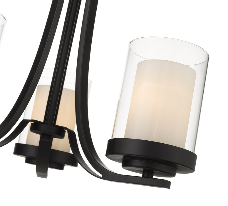 Chandelier Z-Lite 426-3C-MB Matte Black Willow 3 Light Chandelier Z-Lite