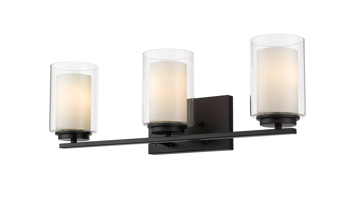 Vanity Z-Lite 426-3V-MB Matte Black Willow 3 Light Vanity Z-Lite