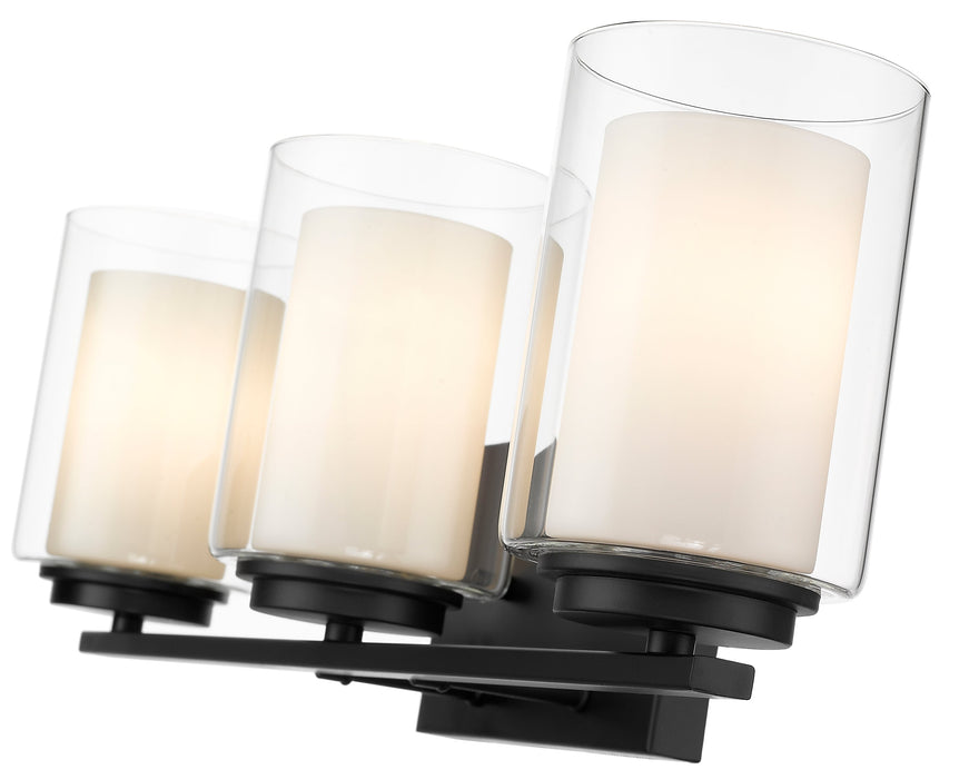 Vanity Z-Lite 426-3V-MB Matte Black Willow 3 Light Vanity Z-Lite
