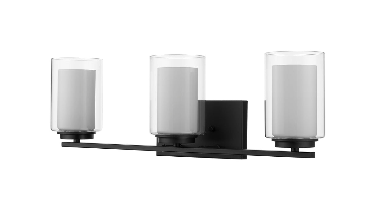 Vanity Z-Lite 426-3V-MB Matte Black Willow 3 Light Vanity Z-Lite