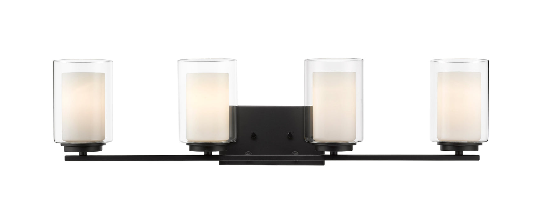 Vanity Z-Lite 426-4V-MB Matte Black Willow 4 Light Vanity Z-Lite