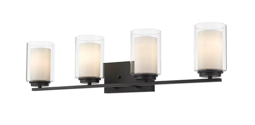 Vanity Z-Lite 426-4V-MB Matte Black Willow 4 Light Vanity Z-Lite