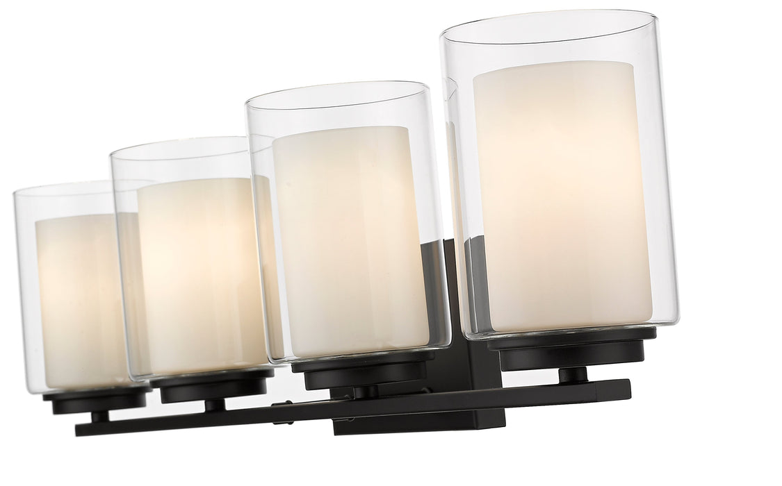 Vanity Z-Lite 426-4V-MB Matte Black Willow 4 Light Vanity Z-Lite