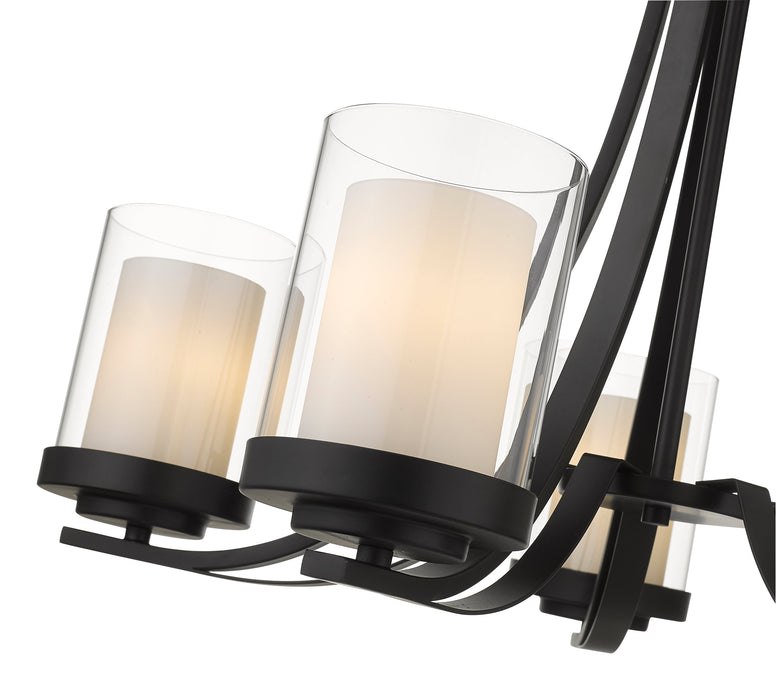 Chandelier Z-Lite 426-5-MB Matte Black Willow 5 Light Chandelier Z-Lite