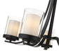 Chandelier Z-Lite 426-5-MB Matte Black Willow 5 Light Chandelier Z-Lite