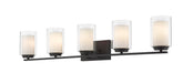 Vanity Z-Lite 426-5V-MB Matte Black Willow 5 Light Vanity Z-Lite