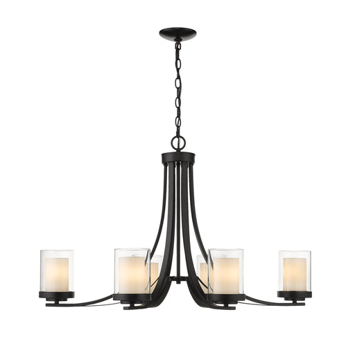 Chandelier Z-Lite 426-6-MB Matte Black Willow 6 Light Chandelier Z-Lite