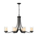 Chandelier Z-Lite 426-6-MB Matte Black Willow 6 Light Chandelier Z-Lite