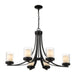Chandelier Z-Lite 426-6-MB Matte Black Willow 6 Light Chandelier Z-Lite
