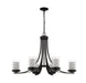Chandelier Z-Lite 426-6-MB Matte Black Willow 6 Light Chandelier Z-Lite