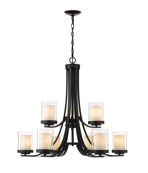 Chandelier Z-Lite 426-9-MB Matte Black Willow 9 Light Chandelier Z-Lite
