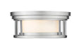 Flush Mount Z-Lite 426F12-BN Brushed Nickel Willow 2 Light Flush Mount Z-Lite