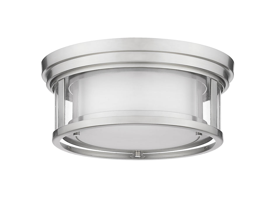Flush Mount Z-Lite 426F12-BN Brushed Nickel Willow 2 Light Flush Mount Z-Lite