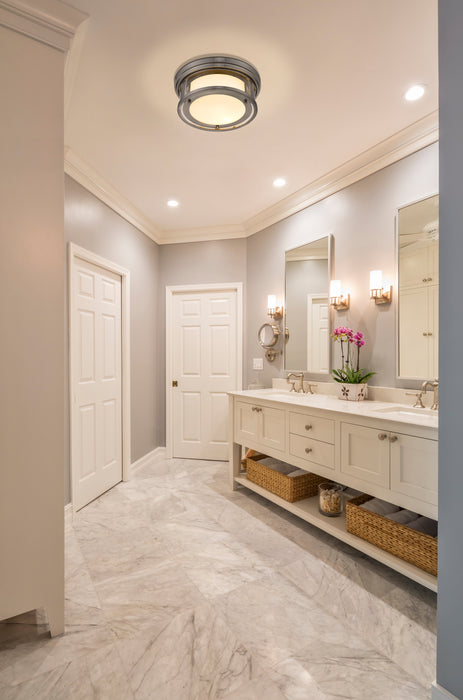 Flush Mount Z-Lite 426F12-BN Brushed Nickel Willow 2 Light Flush Mount Z-Lite