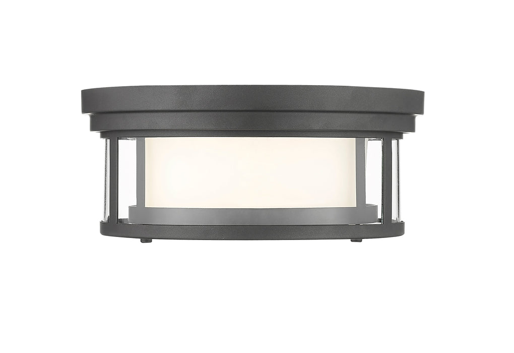 Flush Mount Z-Lite 426F12-BRZ Bronze Willow 2 Light Flush Mount Z-Lite