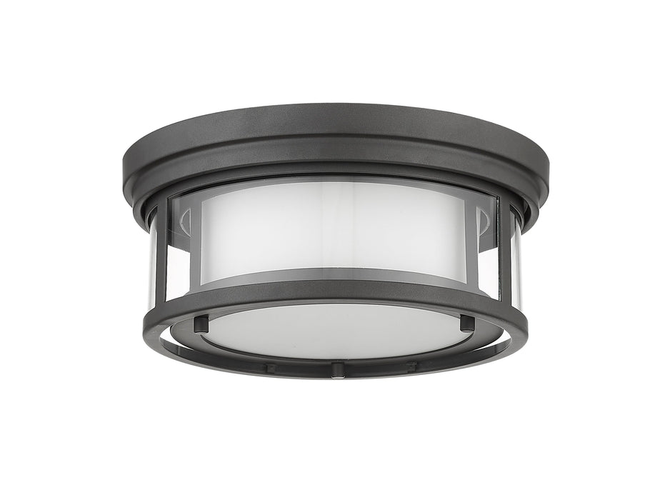 Flush Mount Z-Lite 426F12-BRZ Bronze Willow 2 Light Flush Mount Z-Lite
