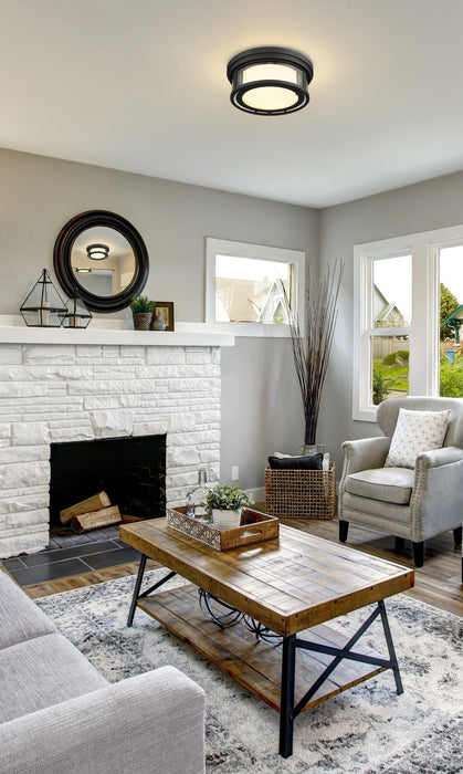 Flush Mount Z-Lite 426F12-BRZ Bronze Willow 2 Light Flush Mount Z-Lite