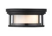 Flush Mount Z-Lite 426F12-MB Matte Black Willow 2 Light Flush Mount Z-Lite