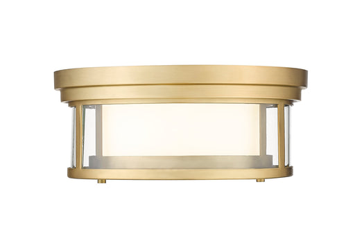 Flush Mount Z-Lite 426F12-OBR Olde Brass Willow 2 Light Flush Mount Z-Lite
