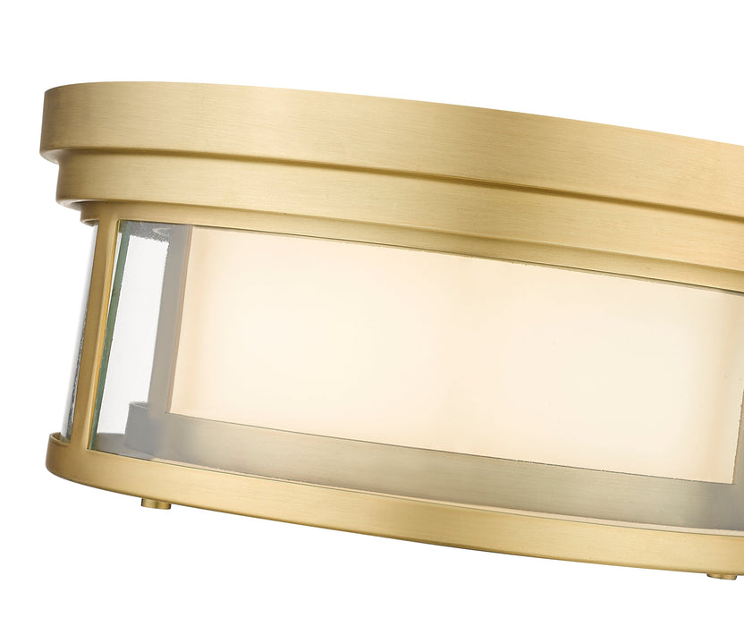 Flush Mount Z-Lite 426F12-OBR Olde Brass Willow 2 Light Flush Mount Z-Lite