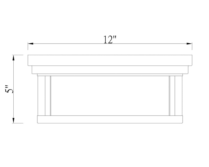 Flush Mount Z-Lite 426F12-OBR Olde Brass Willow 2 Light Flush Mount Z-Lite