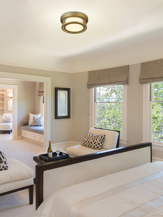 Flush Mount Z-Lite 426F12-OBR Olde Brass Willow 2 Light Flush Mount Z-Lite