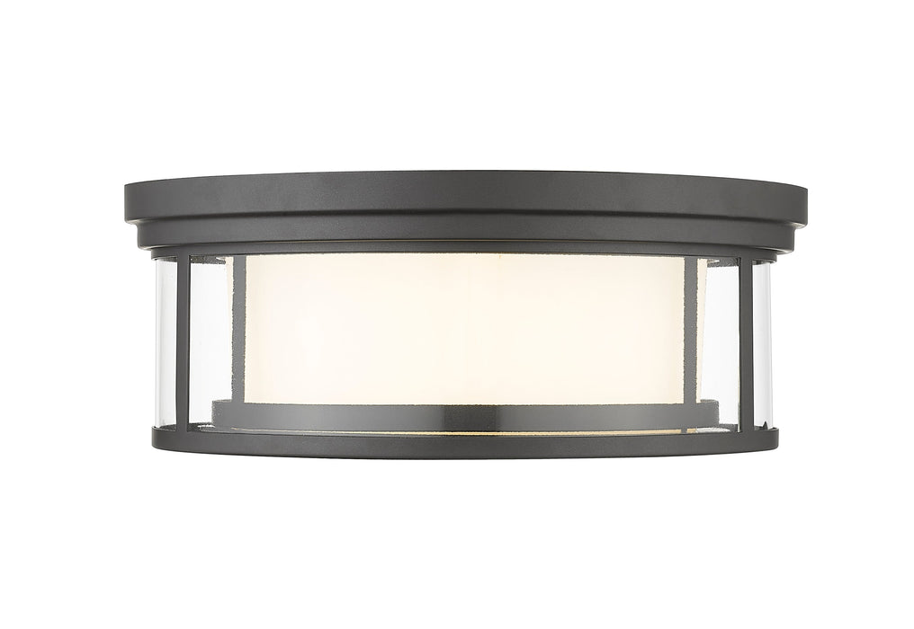 Flush Mount Z-Lite 426F16-BRZ Bronze Willow 3 Light Flush Mount Z-Lite