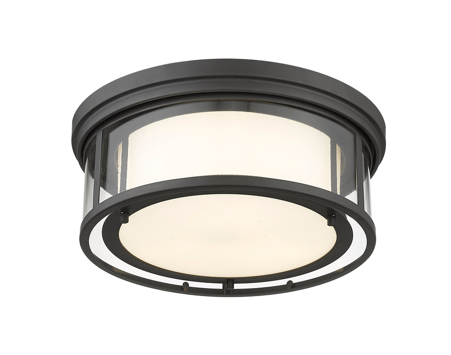 Flush Mount Z-Lite 426F16-BRZ Bronze Willow 3 Light Flush Mount Z-Lite