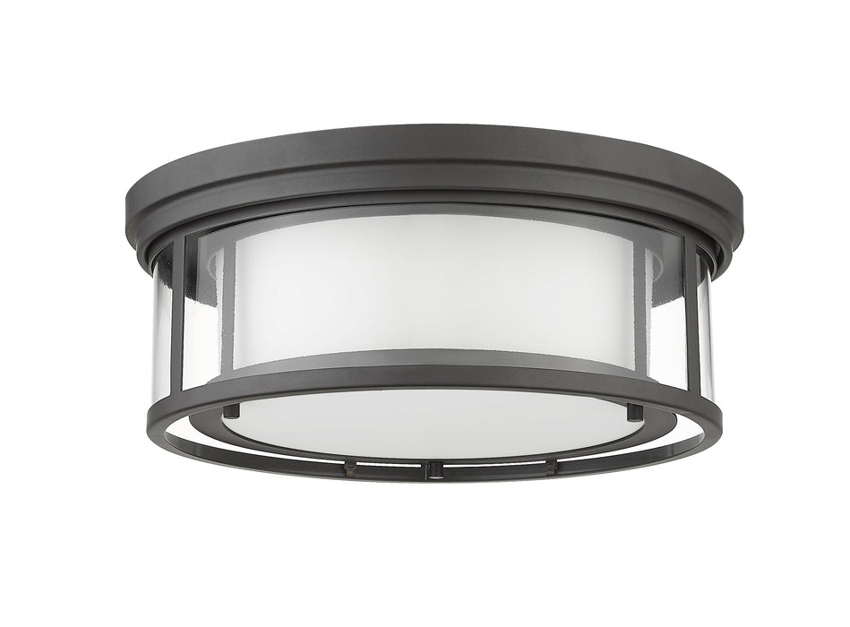 Flush Mount Z-Lite 426F16-BRZ Bronze Willow 3 Light Flush Mount Z-Lite