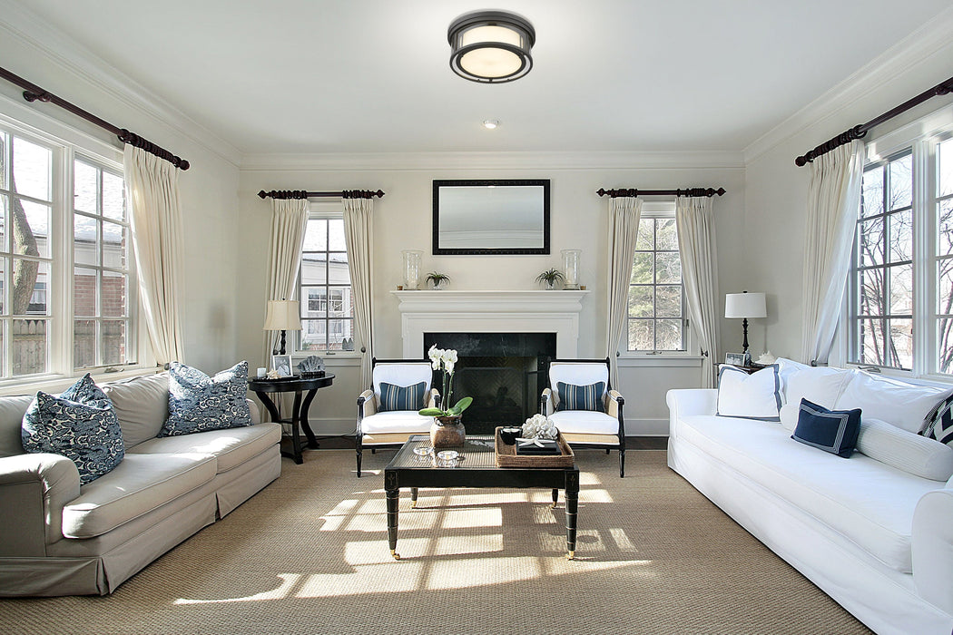 Flush Mount Z-Lite 426F16-BRZ Bronze Willow 3 Light Flush Mount Z-Lite